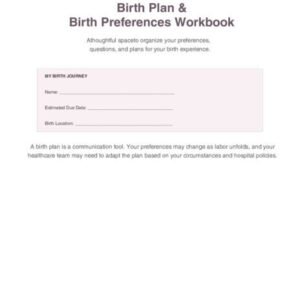 Birth Plan and Birth Preferences Workbook PDF cover