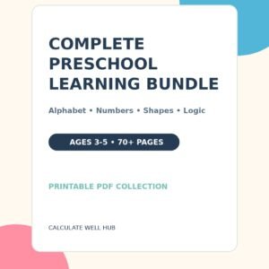 Complete Preschool Learning Bundle ages 3-5 cover