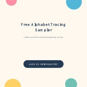 Free Preschool Alphabet Tracing Sampler cover