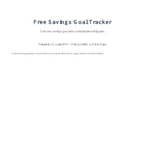 Free Savings Goal Tracker cover