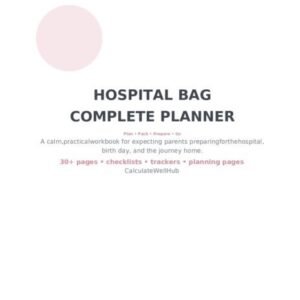 Hospital Bag Complete Planner PDF cover