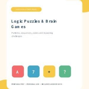 Logic puzzles and brain games printable for ages 6 to 10