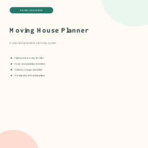 Moving House Planner printable PDF cover