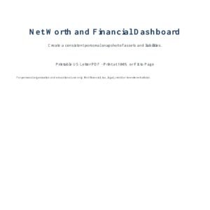 Net Worth & Financial Dashboard cover