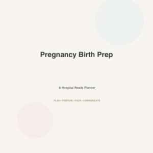 Pregnancy Birth Prep and Hospital Ready Planner PDF cover