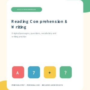 Reading comprehension and writing workbook for ages 6 to 10