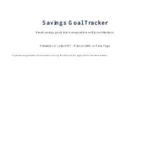 Savings Goal Tracker cover